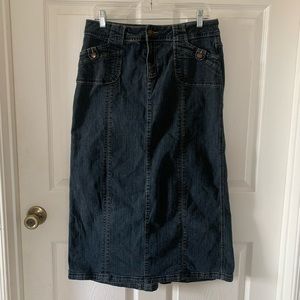Cato Long Denim Jean Skirt women’s size 8